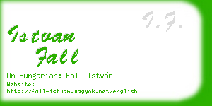 istvan fall business card